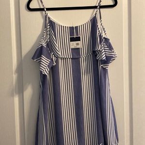 Kaari Blue Large Stripe La Dolce Vita dress